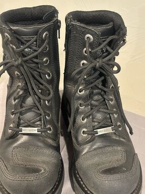 Harley-Davidson Black Shoe Interior with Orange Label